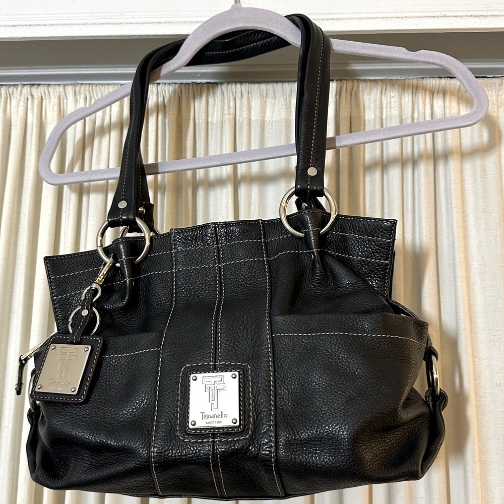 Tignanello Black Leather Purse